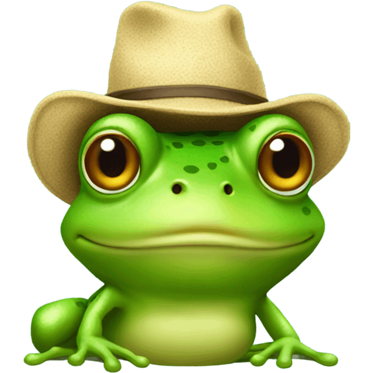 frog with hat emoji