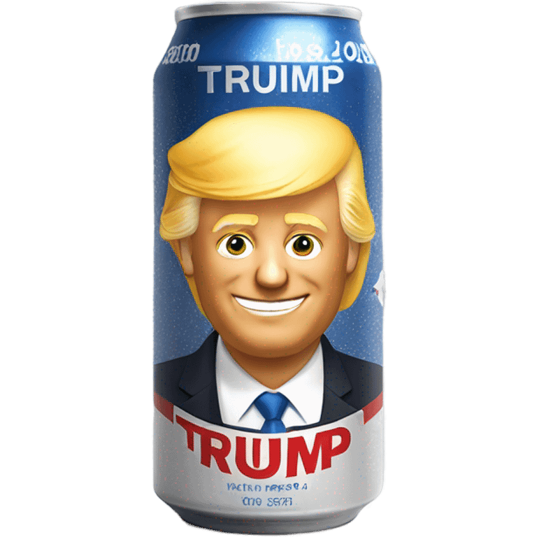 Trump on a beer can emoji