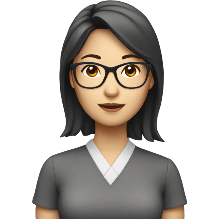 asian female teacher with glasses emoji