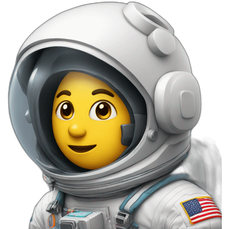 Astronaut with a computer emoji