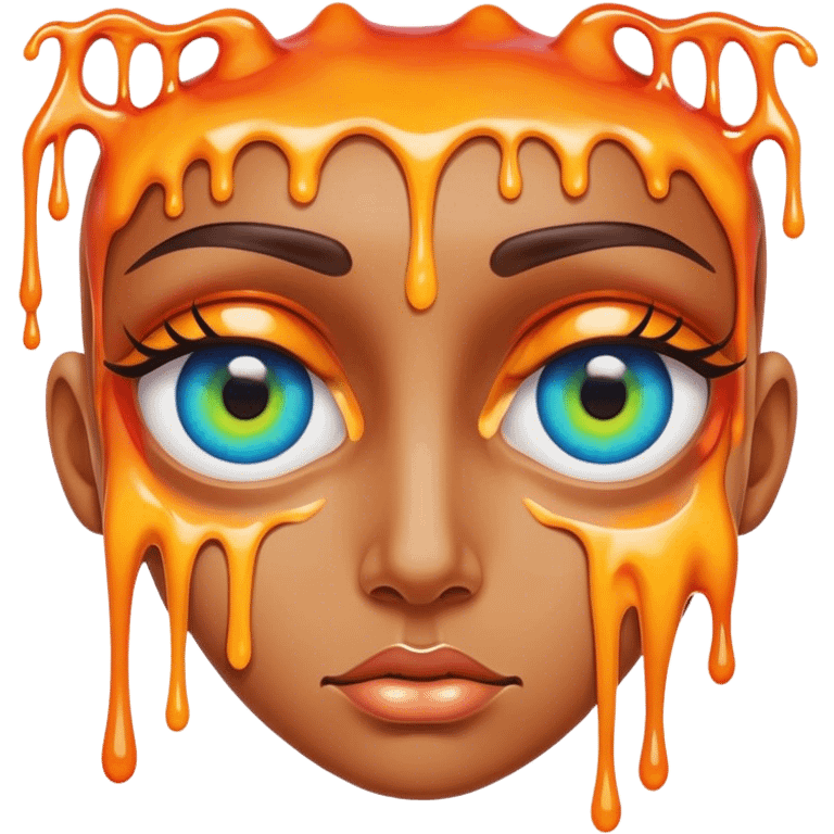 melted surreal colorful eye emoji