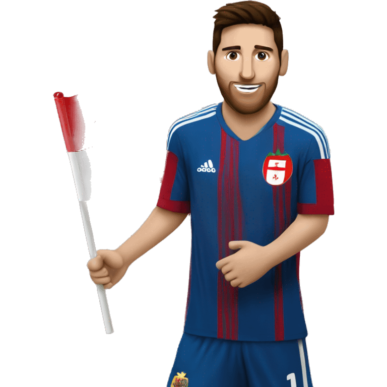 messi with the tunisian flag emoji