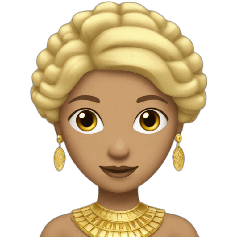 Cleopatra with blonde hair dancing emoji