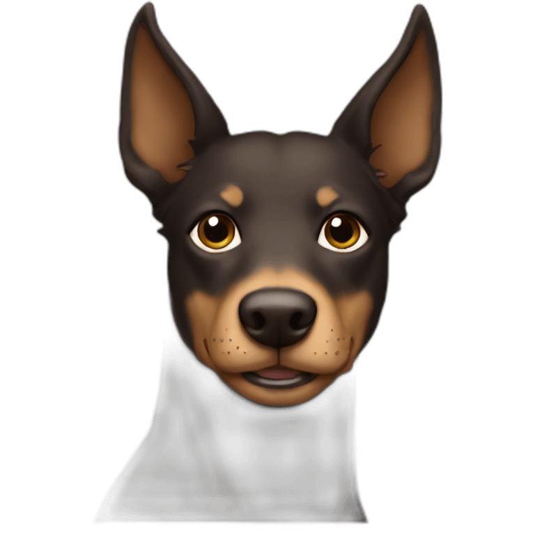 Kelpie head coloured dark brown no neck emoji