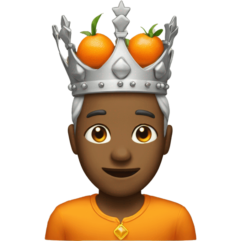 Tangerine wearing a crown  emoji