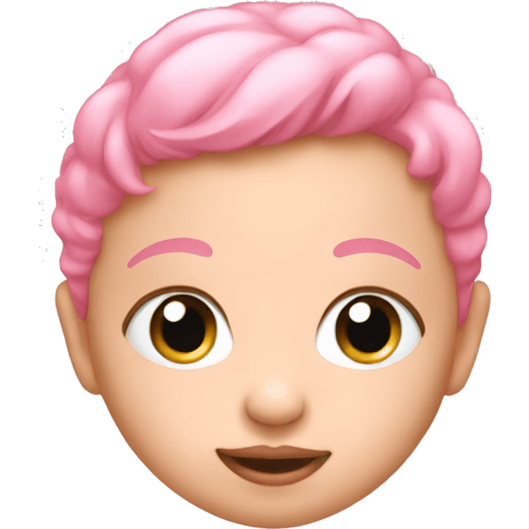 Pink baby face emoji