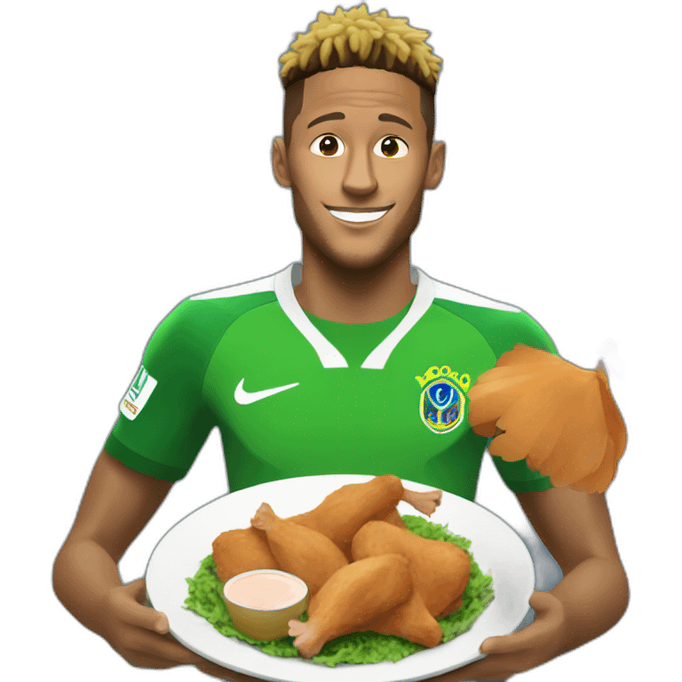 neymar qui mange poulet emoji