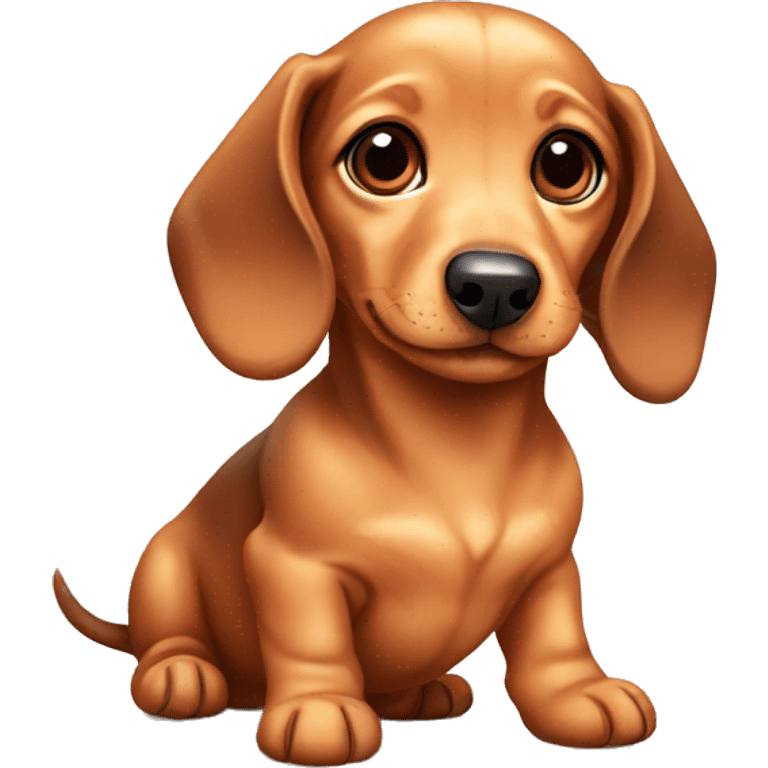 cute kawaii baby dog dachshund emoji