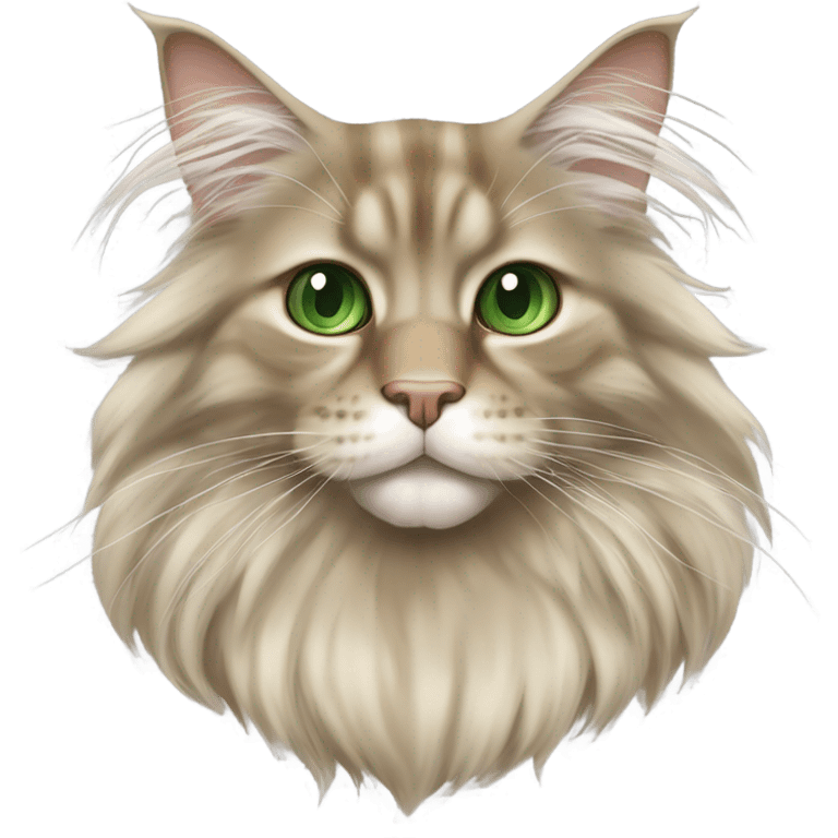 beige maine coon cat emoji