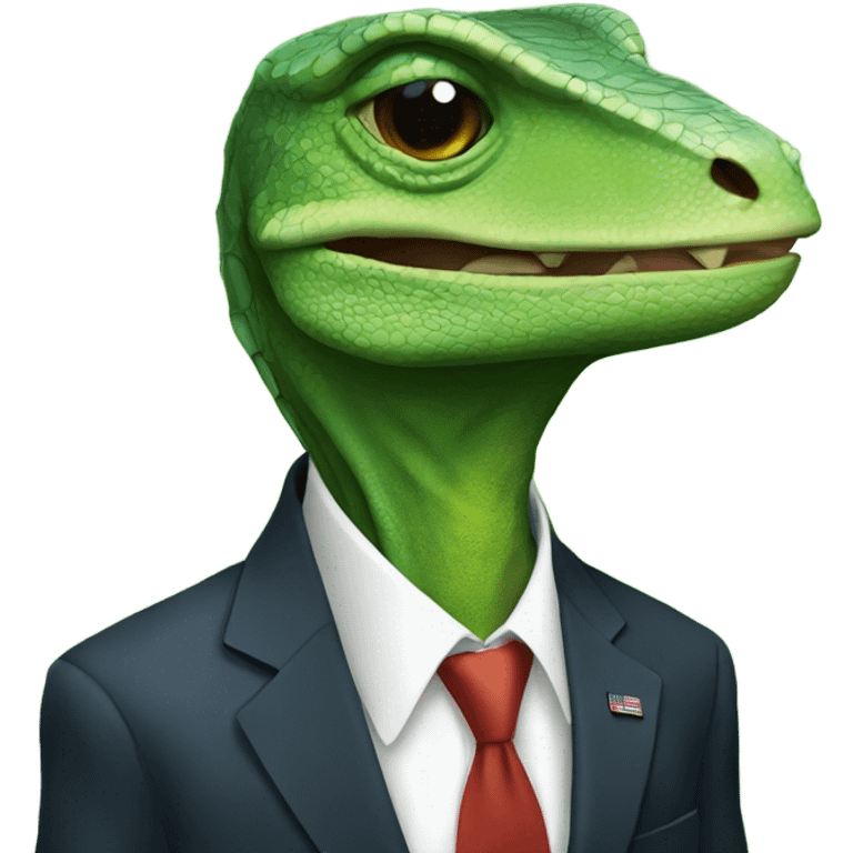 Obama as a lizard emoji