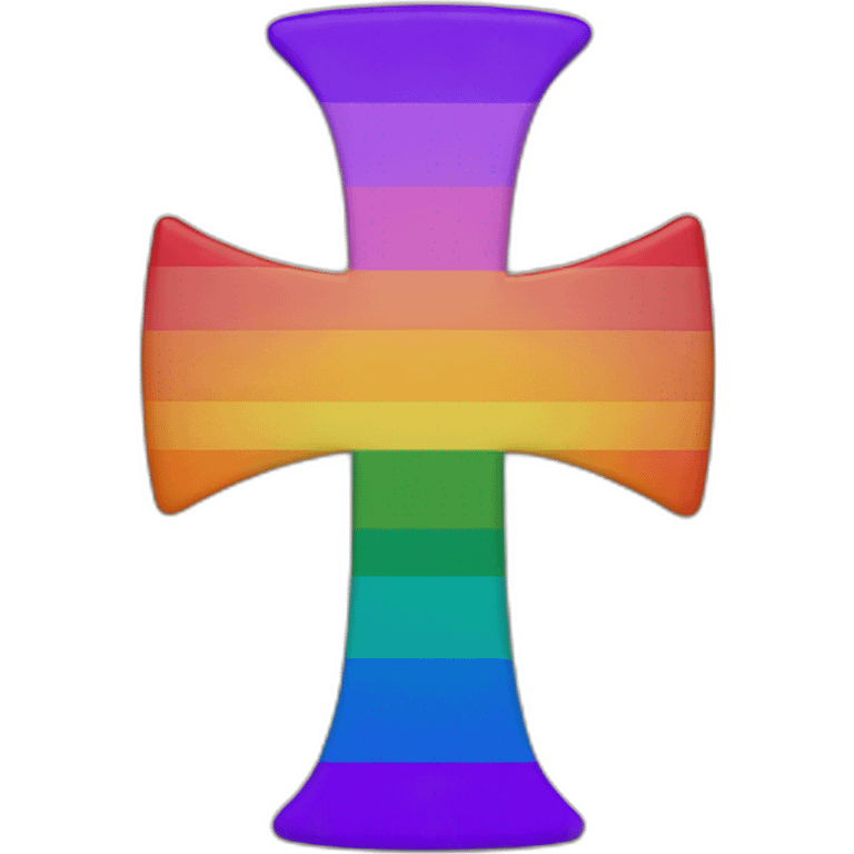 LGBT+ flag cross manji bouddhist in the middle emoji