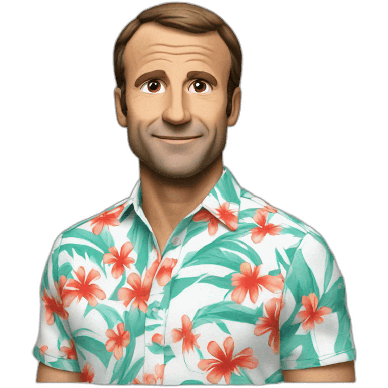 macron hawaian shirt emoji