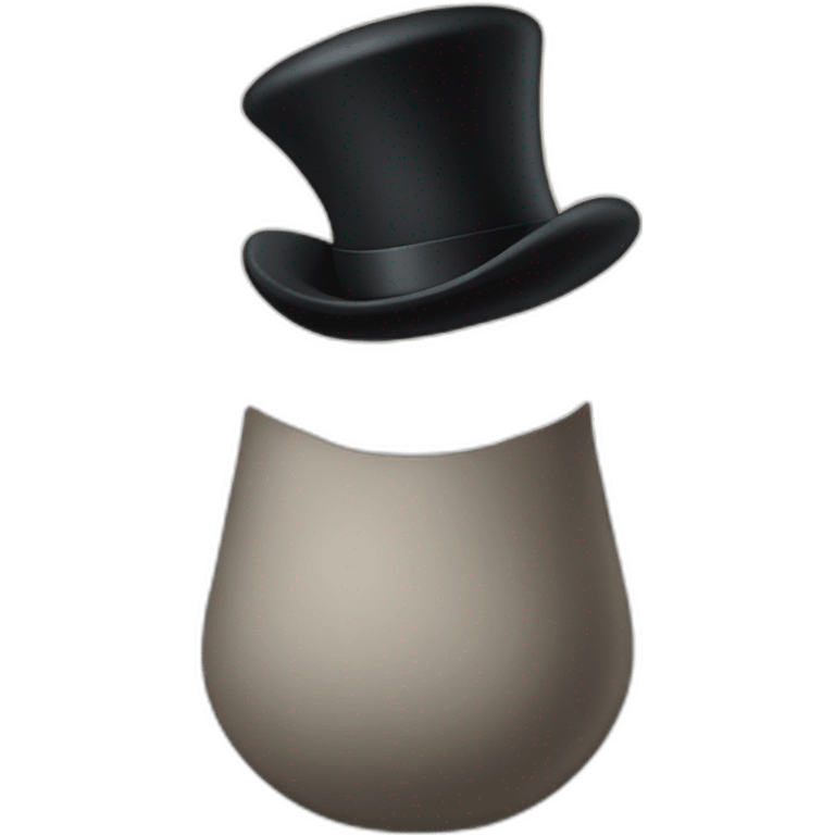 A buttocks with a top hat emoji