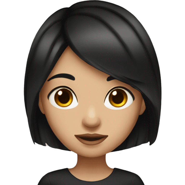 Pretty girl with black hair emoji