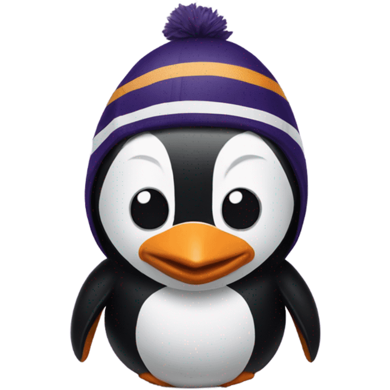 Penguin wearing Justin Jefferson nfl jersey  emoji