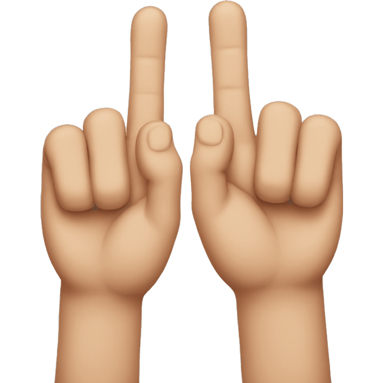 three fingers emoji