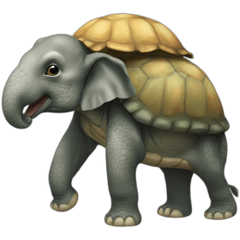 Tortue sur éléphant emoji