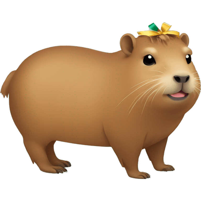 Capybara with ribbon emoji