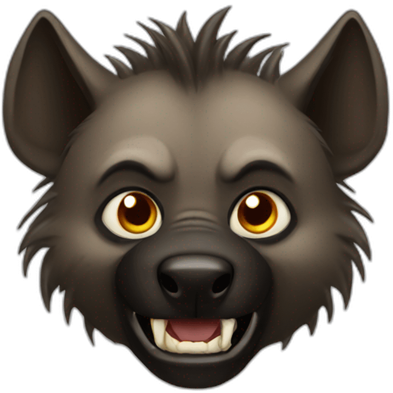 evil brown hyena emoji