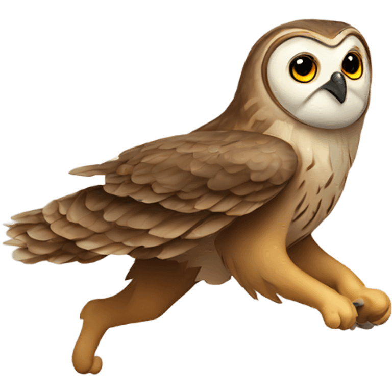 a owl running  emoji