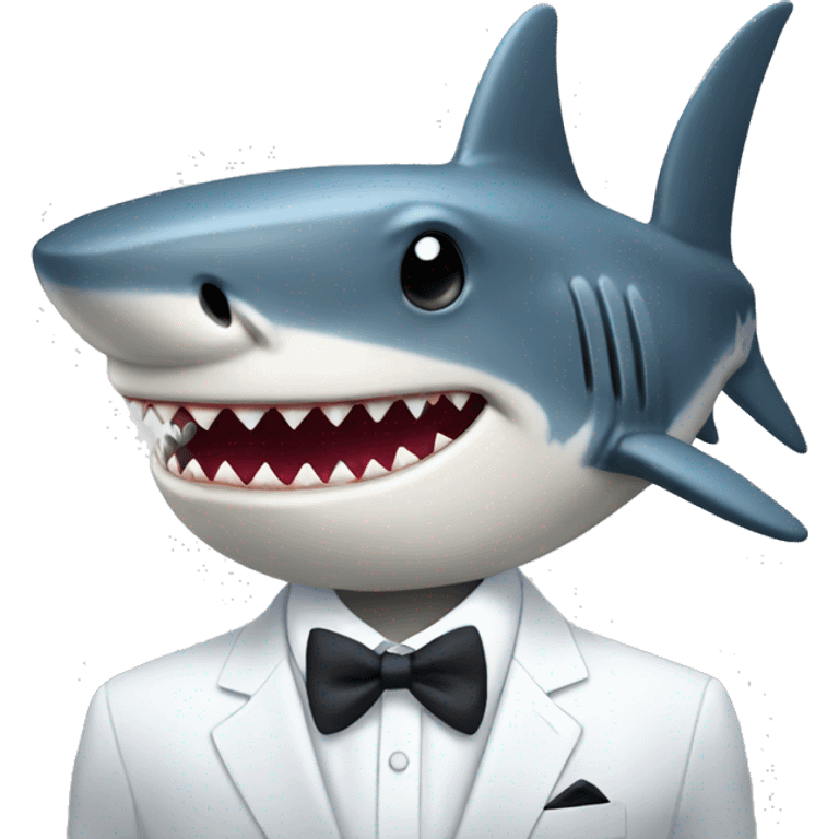 shark with a suit emoji