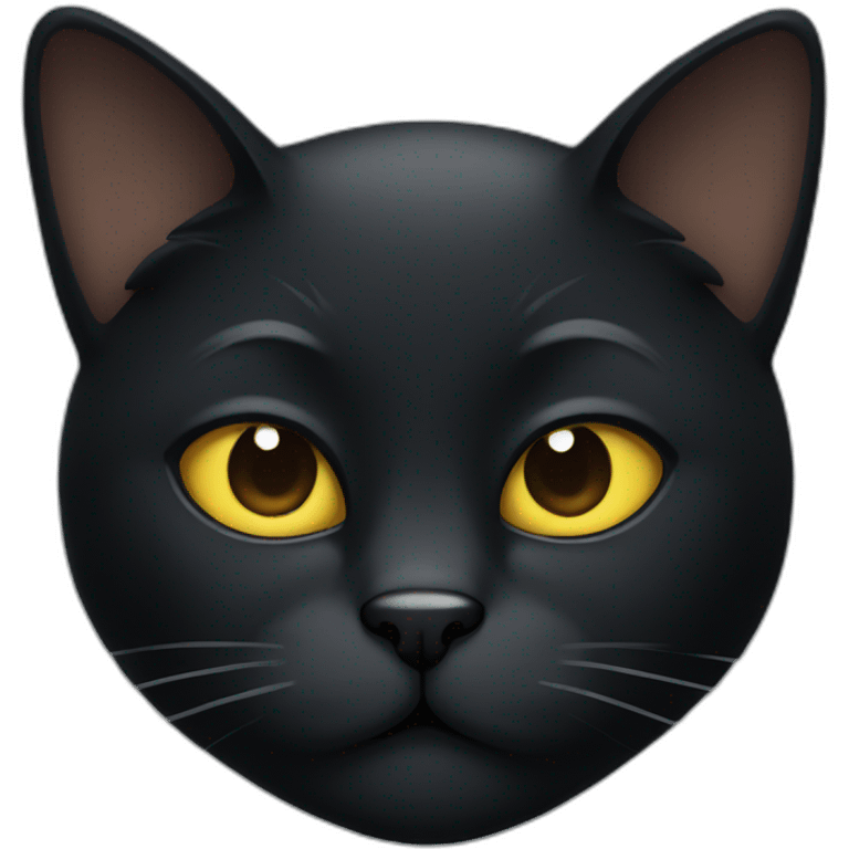 black cat face disgusted emoji