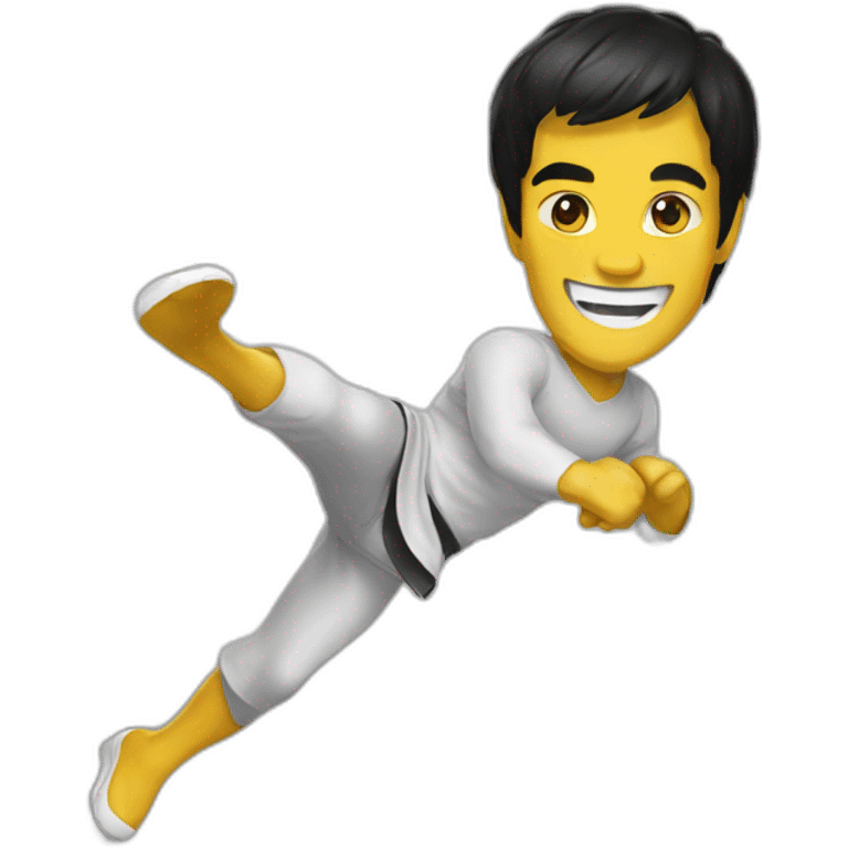 Bruce Lee smiling emoji