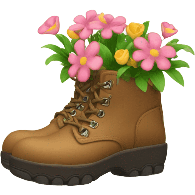 boots with flowers inside emoji