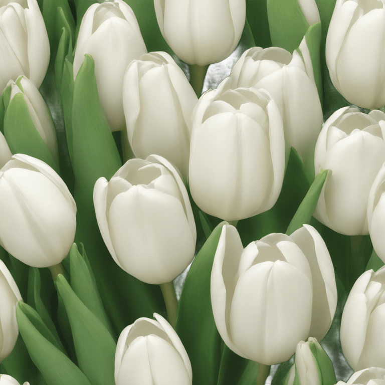 white tulip bouquet  emoji