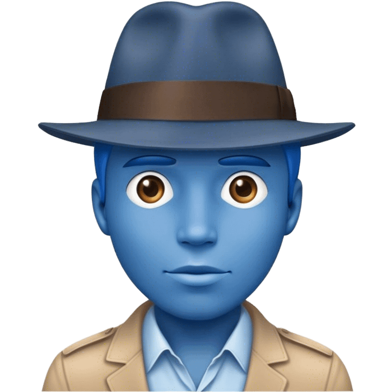 blue man fedora emoji