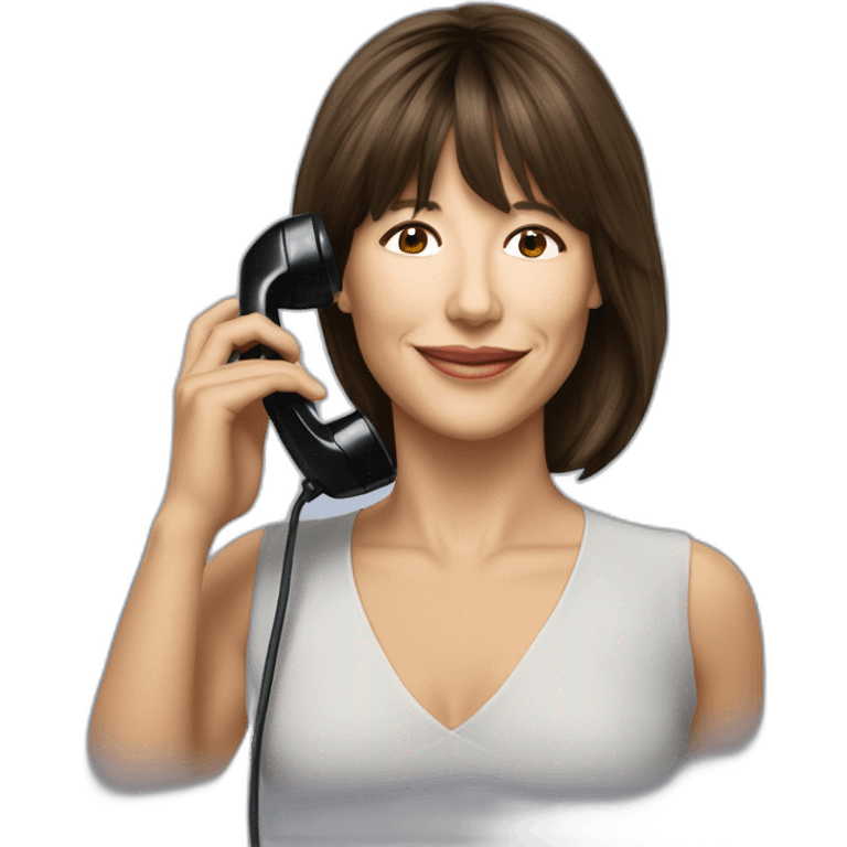 Sophie Marceau qui téléphone emoji