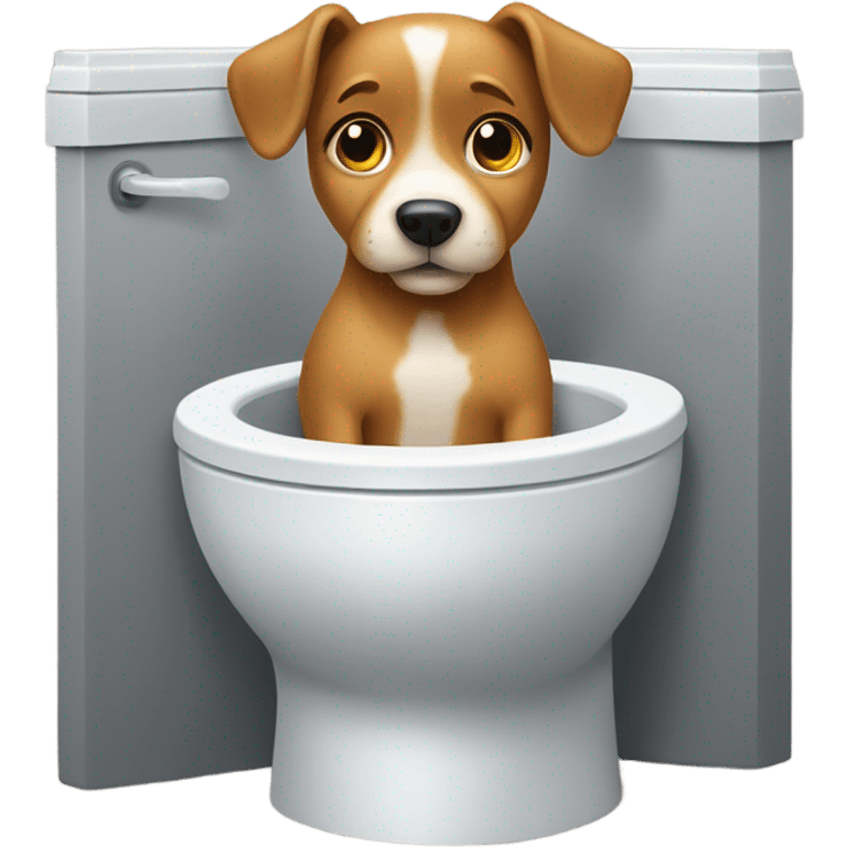 Dog in a toilet emoji