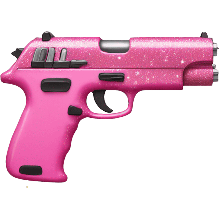 Pink gun with sparkles all over emoji