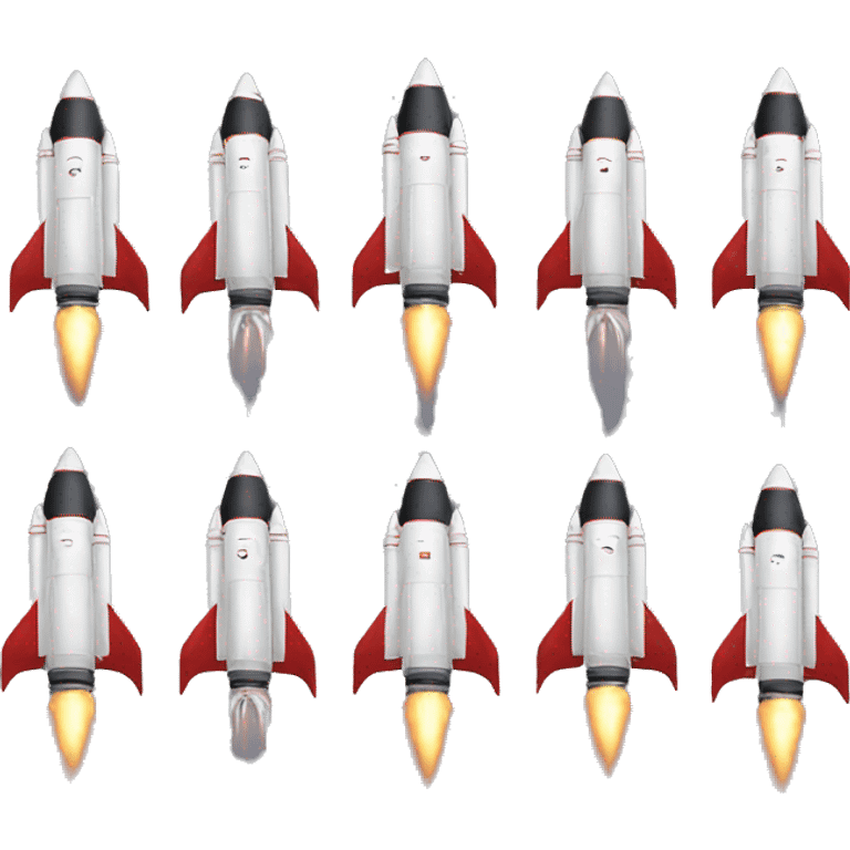 so many space rockets emoji