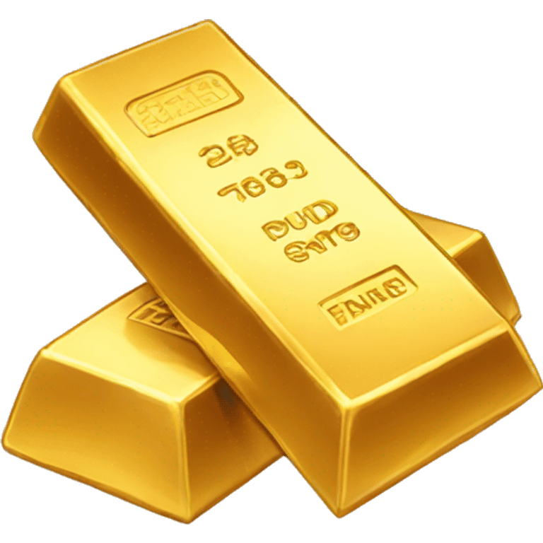 Cartoony Gold Bar Imitate iphone emoji