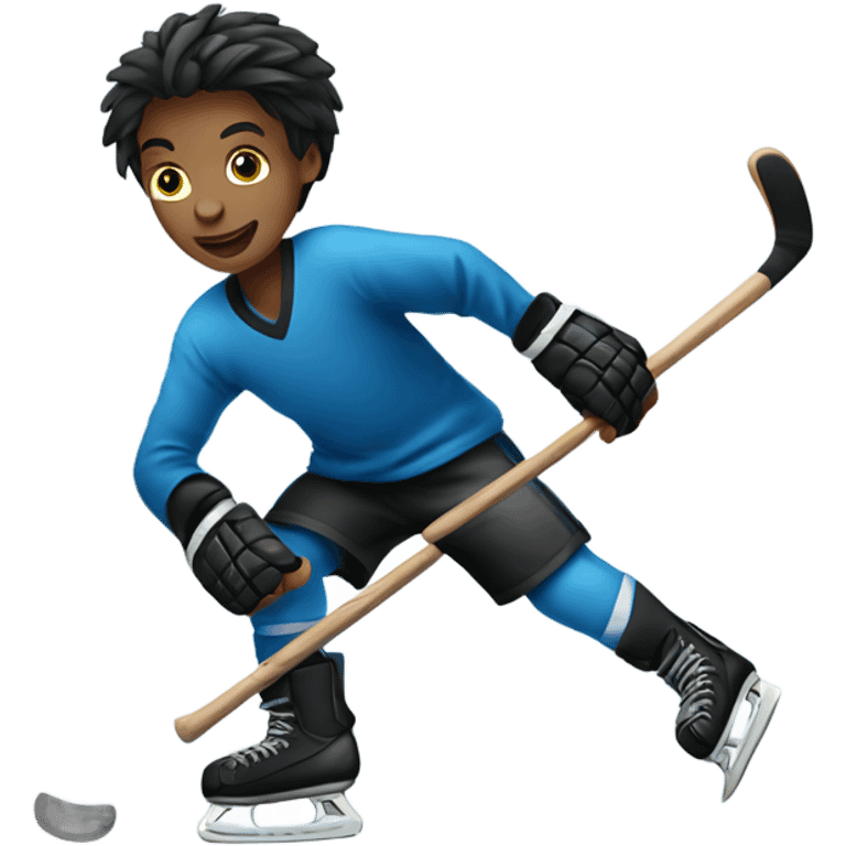 kid playing hockey  emoji