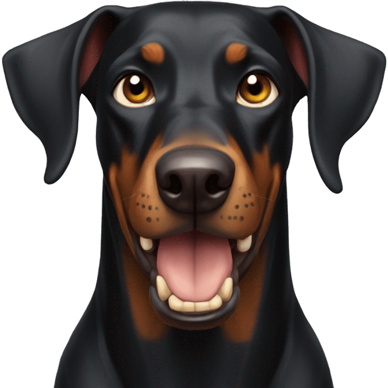 Doberman scary emoji