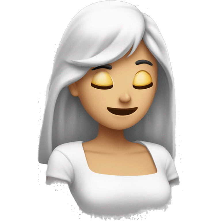 Nena blanca durmiendo  emoji