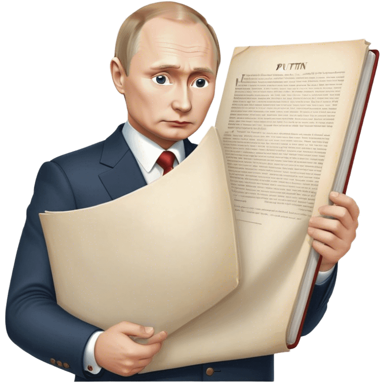 putin with a massive rear stealing the declaration of independence emoji