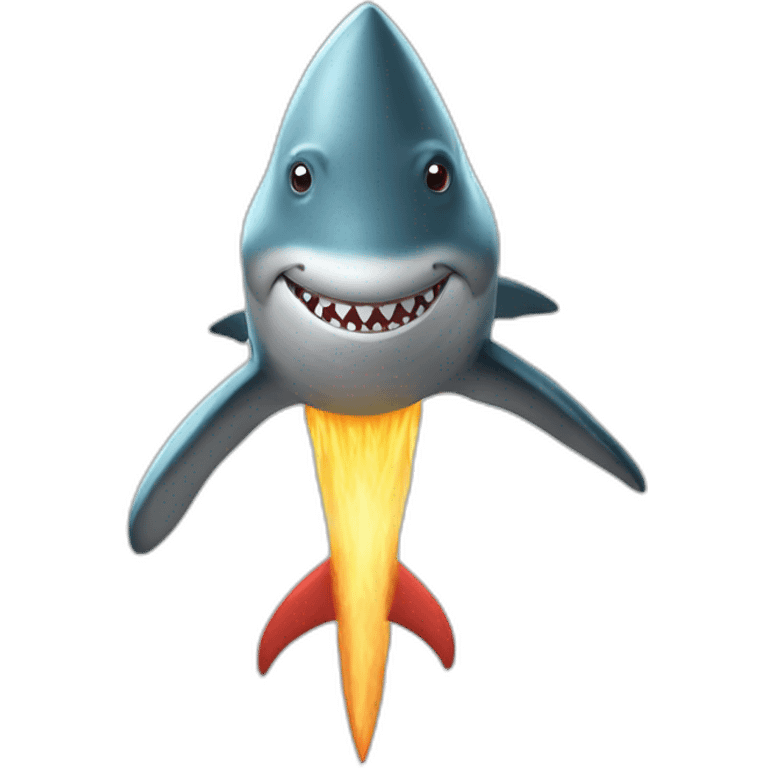 shark rocket emoji