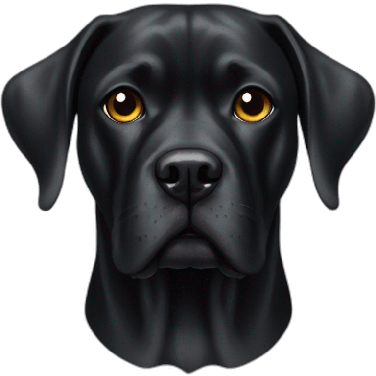 Black german Dogue emoji