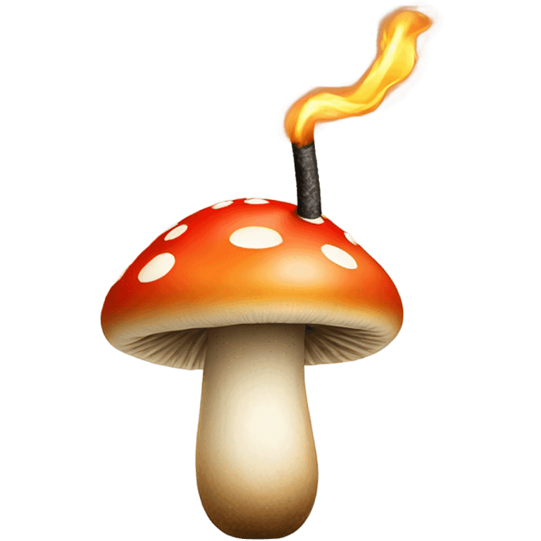 Mushroom cigarette  emoji