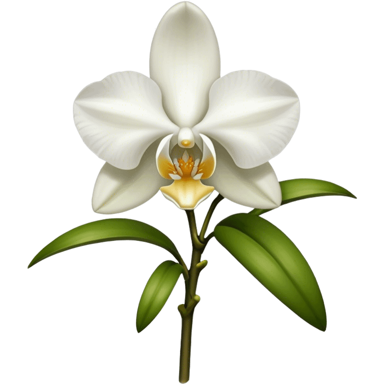 single white Dendrobium Orchid emoji