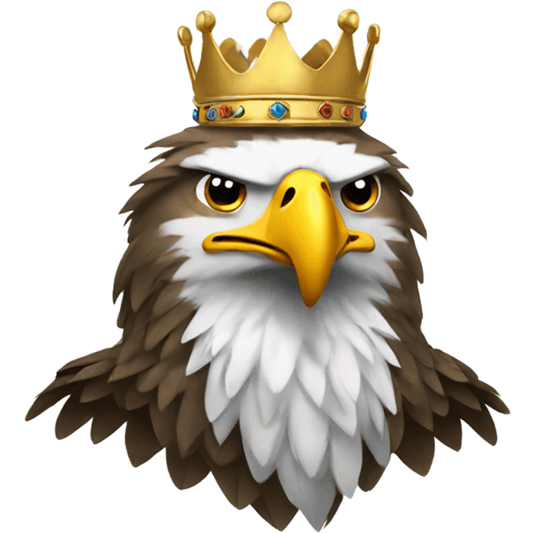 Strong eagle wearing a crown  emoji