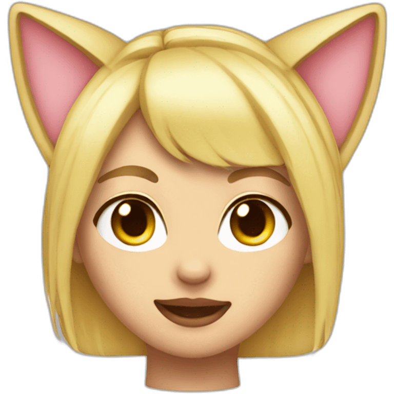 sexy blonde cat ears emoji