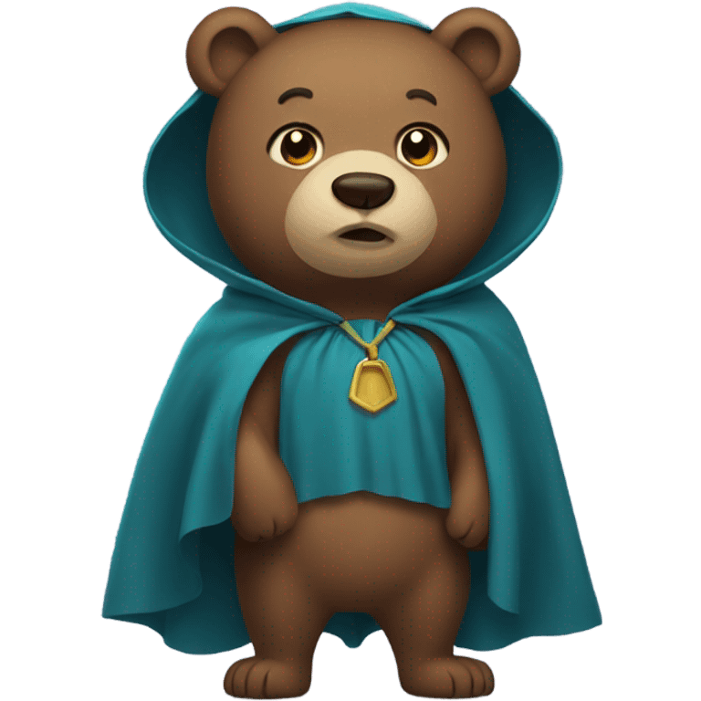 Bear wearing a cape emoji