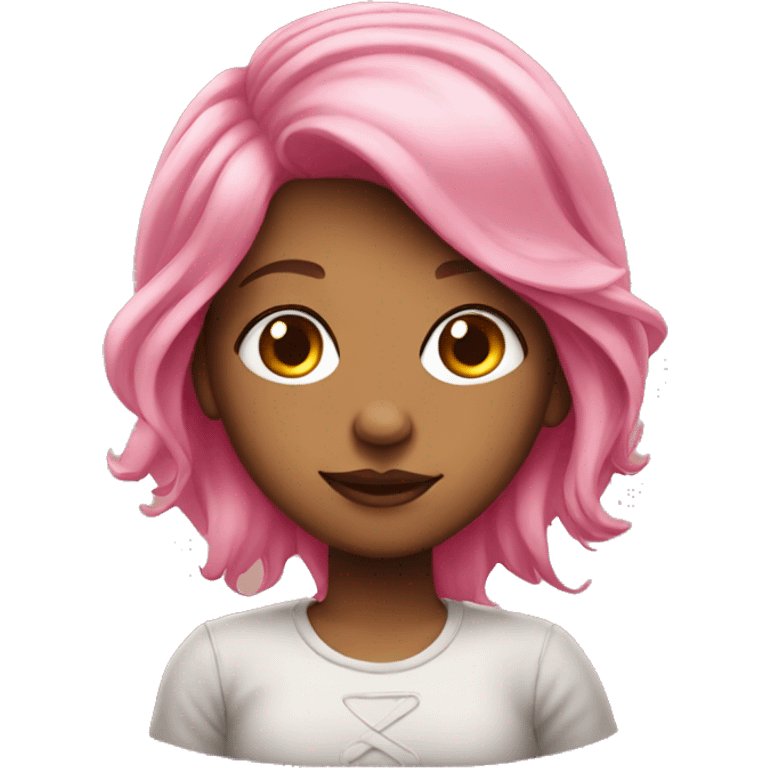 portrait of pink haired girl emoji