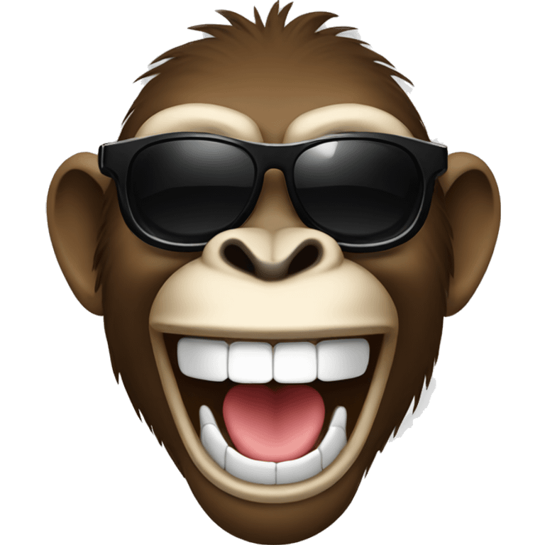 Laughing monkey with shades on emoji