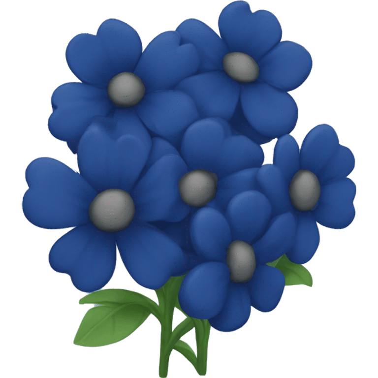 bunch of dark blue flowers emoji