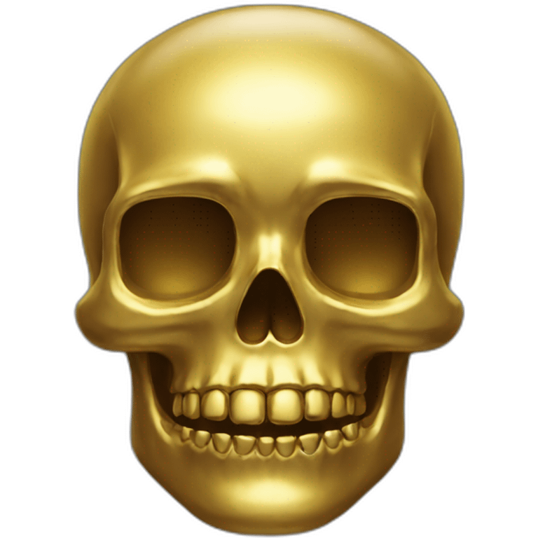 Gold skull emoji